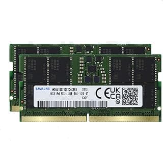 Samsung 32GB (2x16GB) DDR5 4800MHz PC5-38400 SODIMM 1Rx8 Single Rank CL40 1.1v 262pin Non-ECC M425R2GA3BB0-CQK Laptop Notebook Atualização de memória RAM
