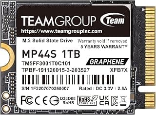 TEAMGROUP MP44S SSD 1TB SLC Cache Gen 4x4 M.2 2230 PCIe 4.0 NVMe Steam Deck ASUS ROG Ally Mini PCs R/W Velocidade de até 5000/3500 MB/s TM5FF3001T0C101