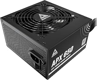 MONTECH Fonte de alimentação não modular APX 650W-80 Plus WHITE Certified-Intel ATX12V-DC-to-DC Converter Technology- Design de cabo plano para melhorar a eficiência térmica - Ventilador de 120 mm -