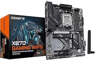 GIGABYTE X870 Gaming WIFI6 AM5 LGA 1718, ATX, DDR5, 3X M.2, PCIe 5.0, USB4, WiFi 6, LAN 2.5GbE, EZ-Latch, Garantia de 5 anos