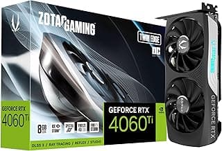 ZOTAC Placa gráfica gamer GeForce RTX 4060 Ti 8GB Twin Edge OC DLSS 3 8GB GDDR6 128-bit 18 Gbps PCIE 4.0 Compact Gaming, IceStorm 2.0 Advanced Cooling, Spectra RGB Lighting, ZT-D40610H-10M