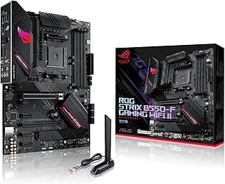 ASUS ROG Strix B550-F Gaming WiFi II AMD AM4 (3ª geração Ryzen) ATX Placa-mãe para jogos (PCIe 4.0, WiFi 6E, 2, 5 Gb LAN, BIOS Flashback, HDMI 2.1, cabeçalho RGB de geração 2 e Aura Sync)