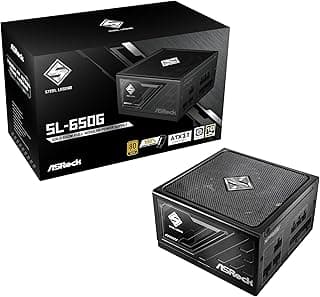 ASRock Fonte De Alimentação Steel Legend 650W Atx 3.1 Pcle Icool Full Modular 135 Mm Fdb Fan Sl-650G 80 Plus Gold Cybenetics Platinum Capacitor Japonês 5V Boost