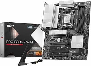MSI Placa-mãe WiFi PRO B850-P, ATX - Suporta processadores AMD Ryzen 9000/8000/7000, AM5 - DDR5 Memory Boost (8200+ MT/s OC), PCIe 5.0 x16 e 4.0 x16, M.2 Gen5, Wi-Fi 7, LAN 5G