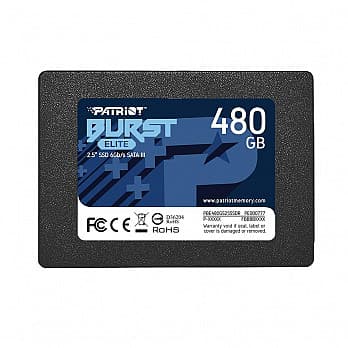 SSD 480 GB Patriot Burst Elite, 2.5", SATA III, Leitura: 450MB/s e Gravação: 320MB/s - PBE480GS25SSDR