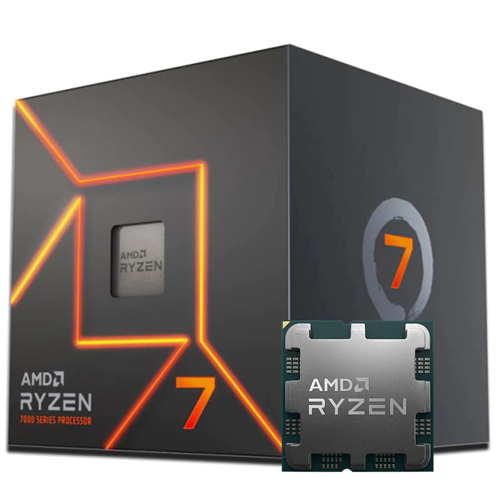 Processador Amd Ryzen 7 7700, 8 Core 16 Threads, Cache 40mb, 3.8ghz (5.3ghz Max. Turbo), Cooler Wraith Prism, Am5, Zen 4, 7000 Séries, Amd Radeon Graphics - 100-100000592BOX
