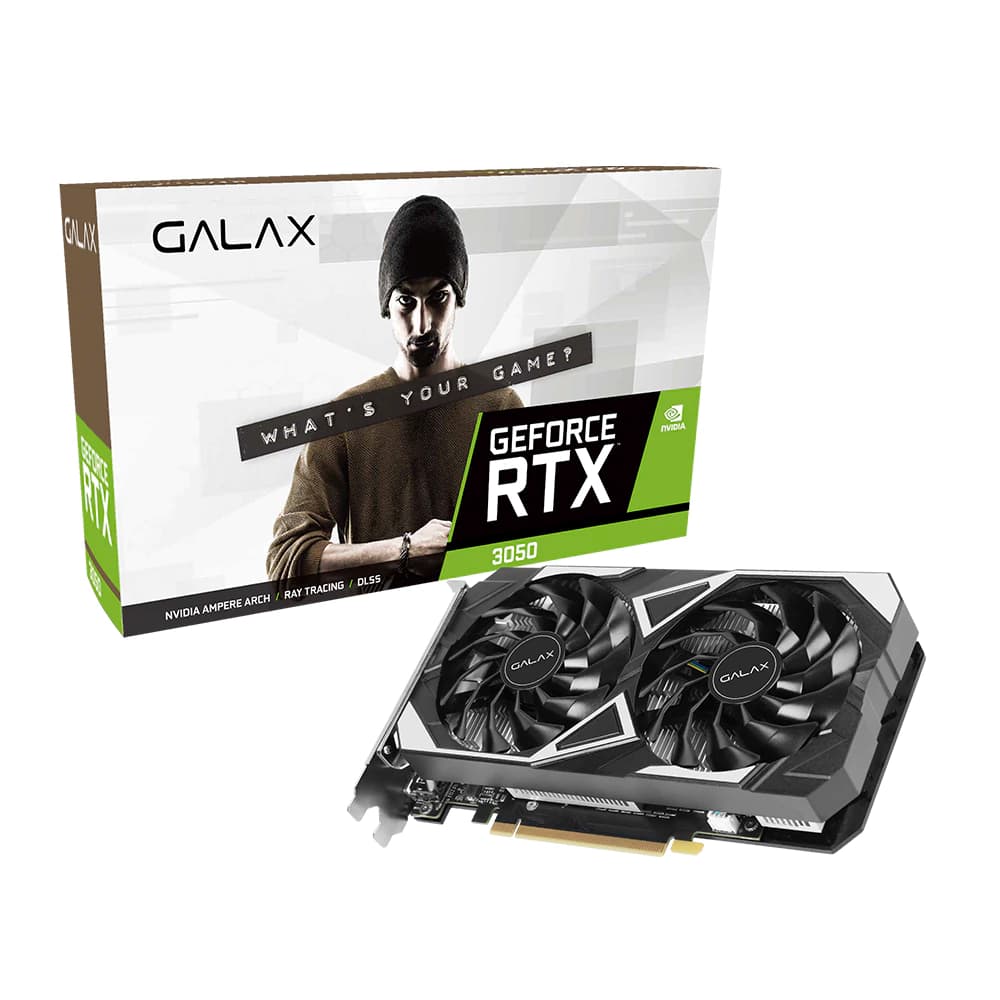 Placa De Vídeo Galax Nvidia Geforce Ex (Dvi) 2x Preta Rtx 3050 6gb Gddr6 96 Bits - 35NRLDHP9OID