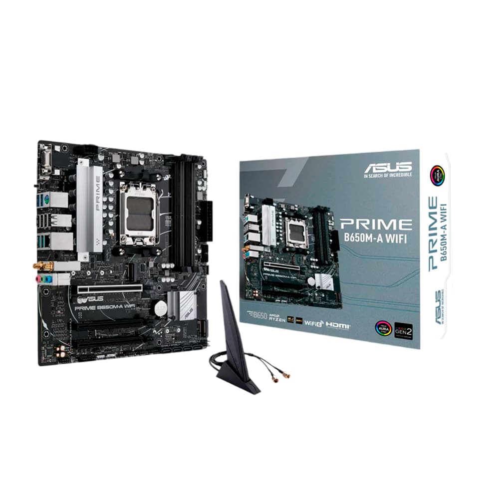 Placa Mãe Asus Prime B650em-A Wifi, Amd Socket Am5 Matx, 4xddr5, Usb Tipo C, M.2, Realtek 2.5gb, Wi-Fi 6, Hdmi, Dp