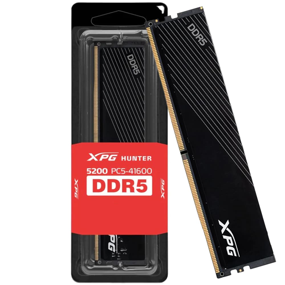 Memória Gamer Xpg Gammix Hunter Preta Ddr5 8gb Cl38 5200mhz - AX5U5200C388G-SHTBK