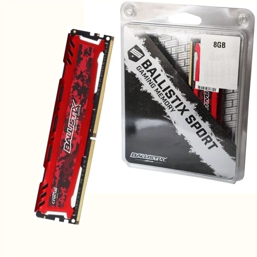 Memória Gamer Crucial Ballistix Sport Red Ddriv 8gb 2666mhz - BLS8G4D26BFSEK