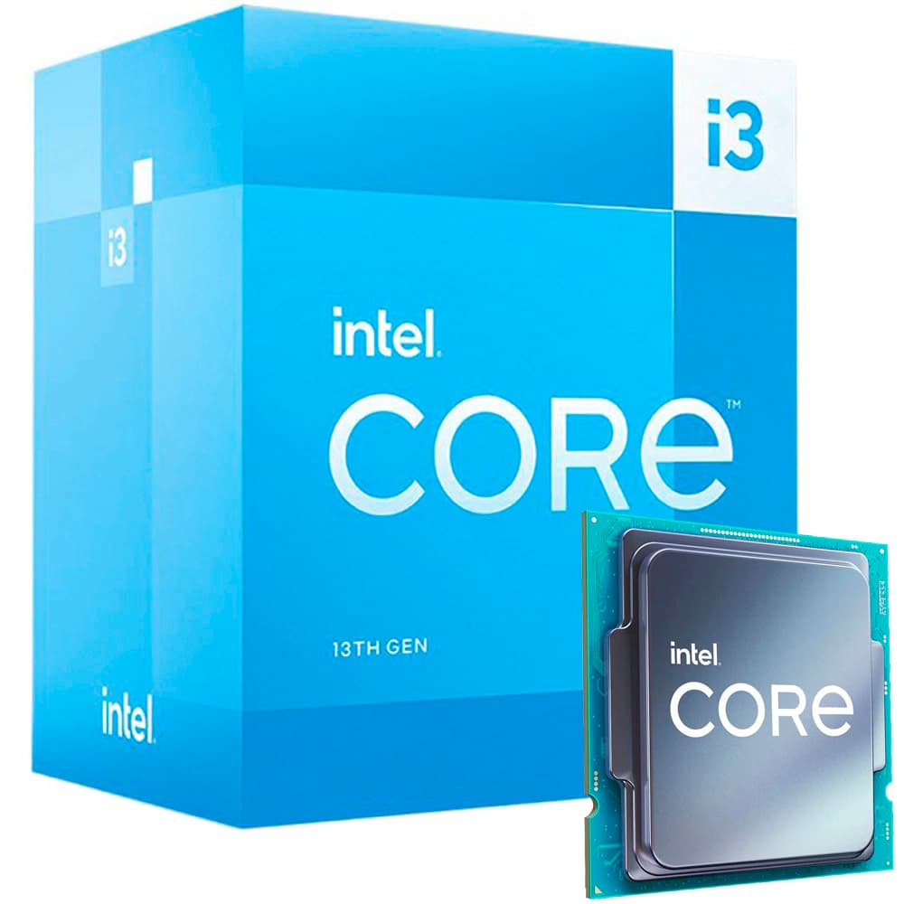 Processador Intel Core I3-13100, 4 Cores 8 Threads, Raptor Lake 13ª Geração, Cache 12mb, 3.4ghz, (4.5ghz Max. Turbo), Lga 1700 Uhd Graphics 730 - BX8071513100
