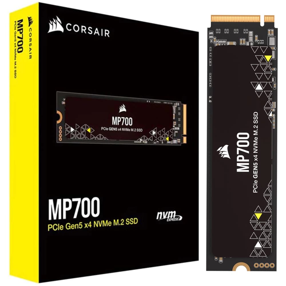 M.2 Corsair Mp700 Pci-E Nvme Gen5 1tb Leituras: 9500mb/S E Gravações: 8500mb/S - CSSD-F1000GBMP700R2
