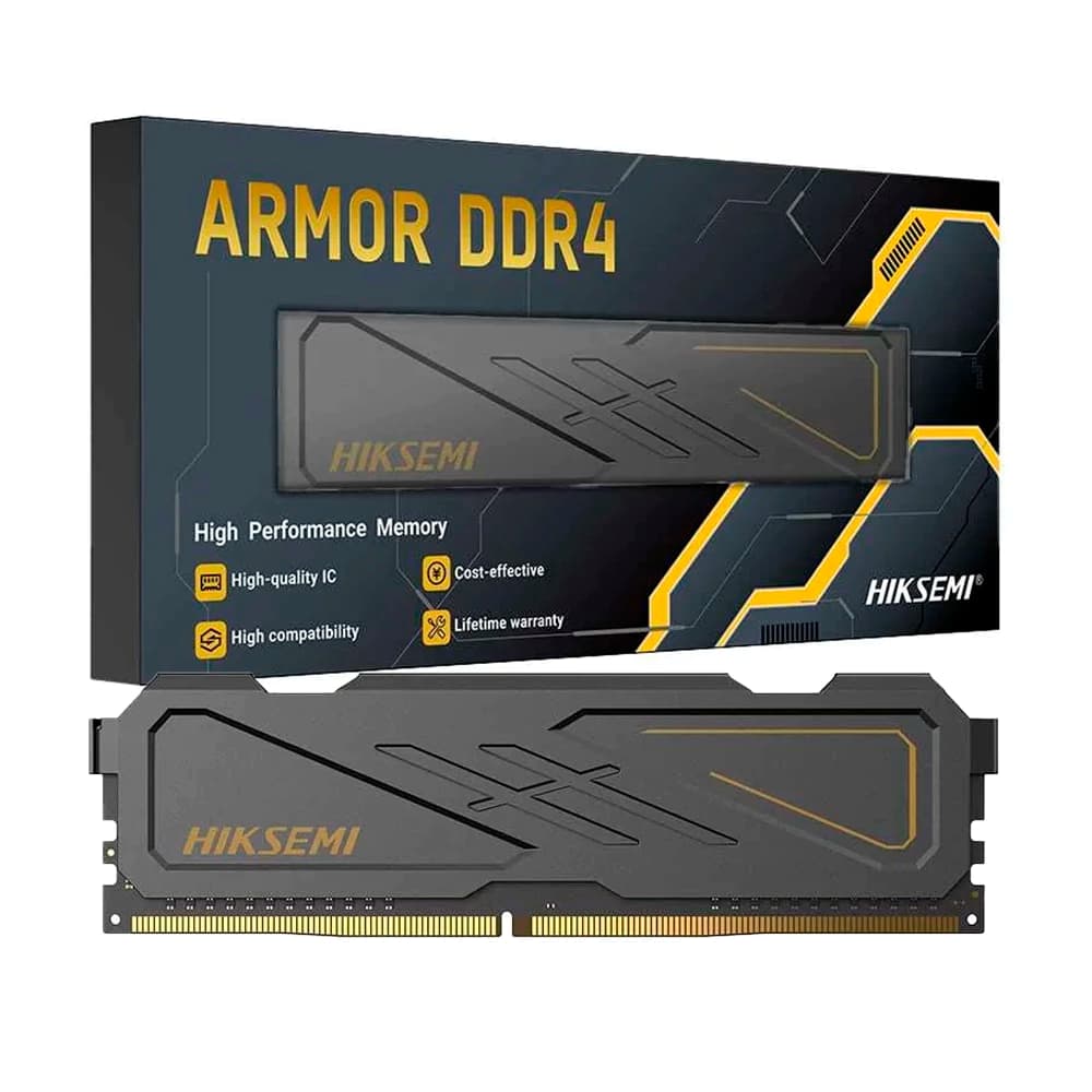 Memória Gamer Hiksemi Future Armor Preta Ddriv 8gb Cl18 3200mhz - HSC408U32D2