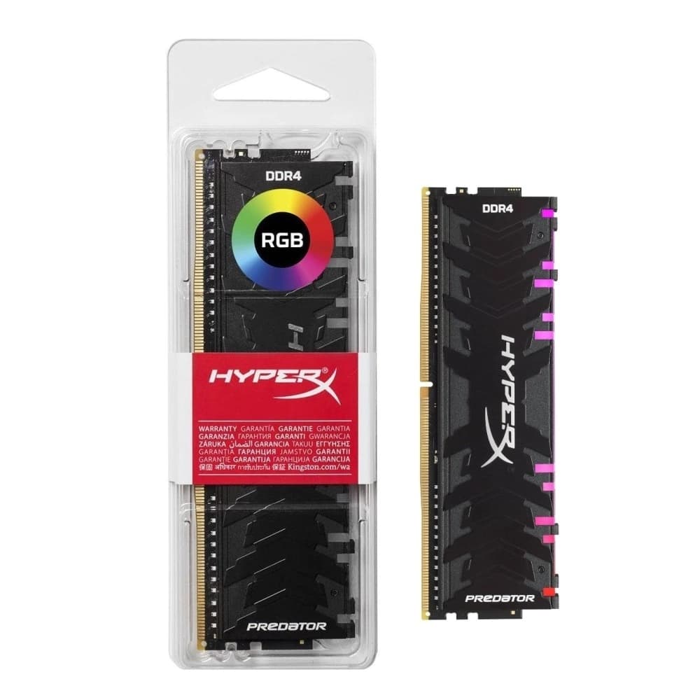Memória Gamer Hyperx Predator Rgb Preta Ddriv 8gb 2933mhz - HX429C15PB3A/8