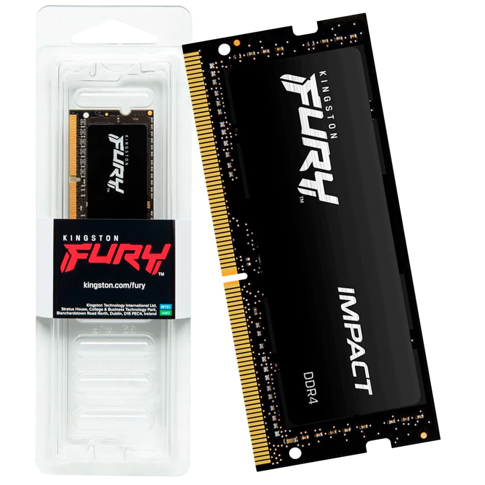 Memória Gamer Kingston Fury Impact So-Dimm Ddriv 8gb Cl20 3200mhz - KF432S20IB/8