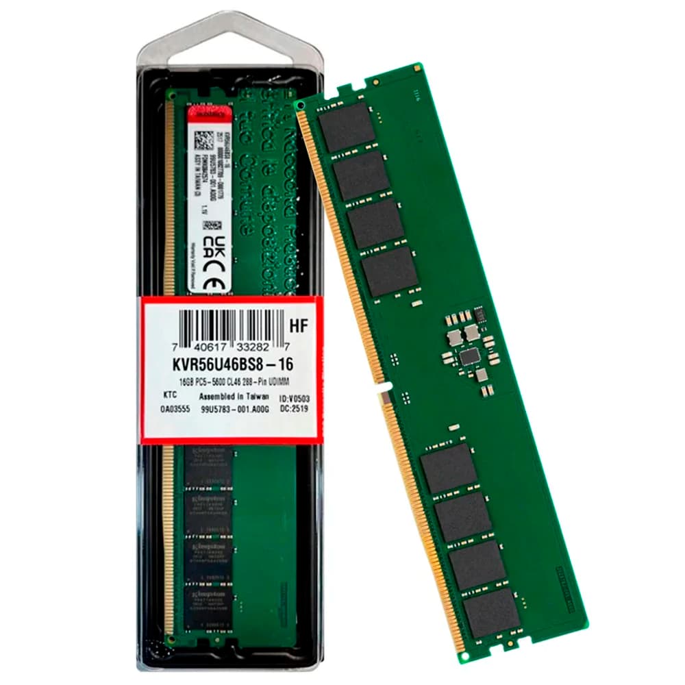 Memória Kingston Value Ddr5 16gb Cl46 5600mhz - KVR56U46BS8-16
