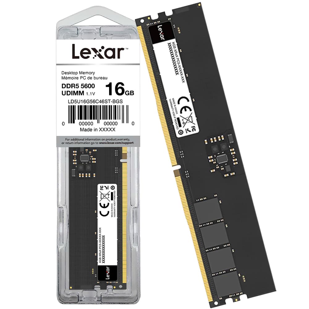 Memória Lexar Value Ddr5 16gb Cl46 5600mhz - LD5U16G56C46ST-BGS