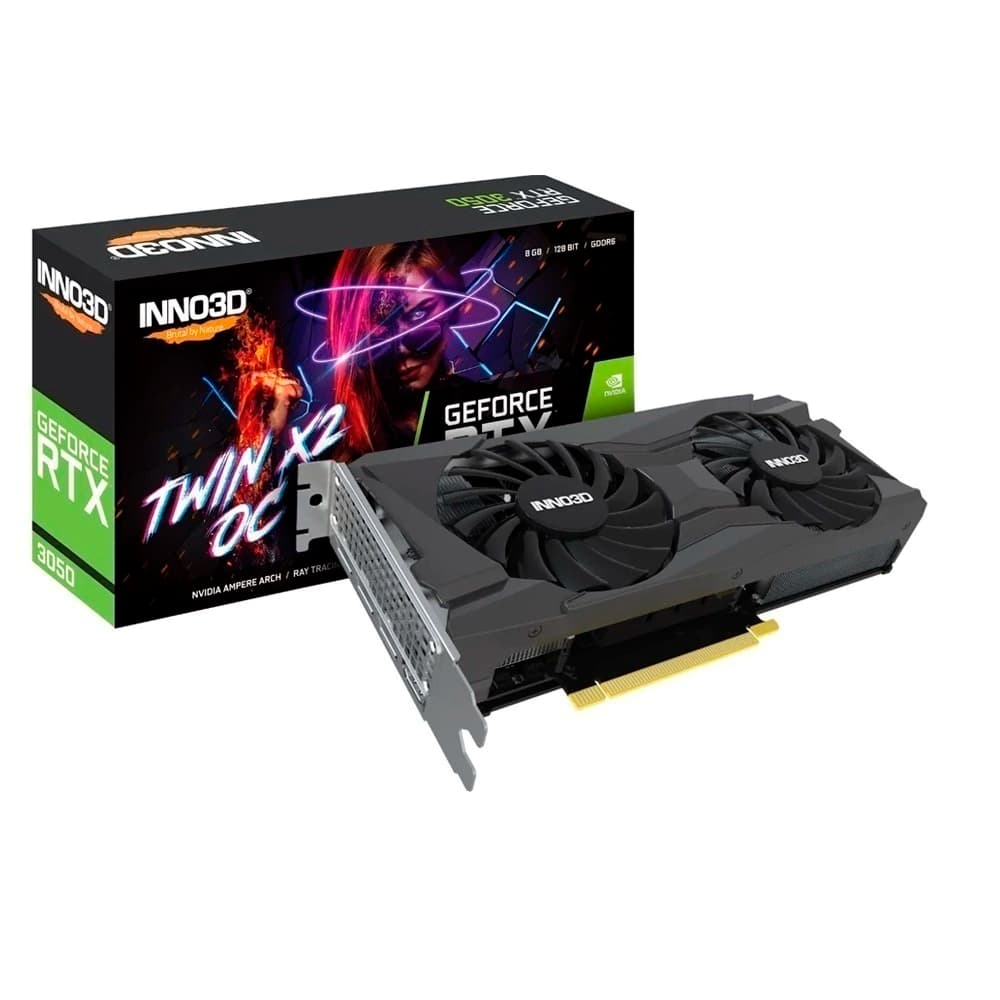 Placa De Vídeo Inno3d Nvidia Geforce Twin X2 Oc Rtx 3050 8gb Gddr6 128 Bits - N30502-08D6X-1711VA41