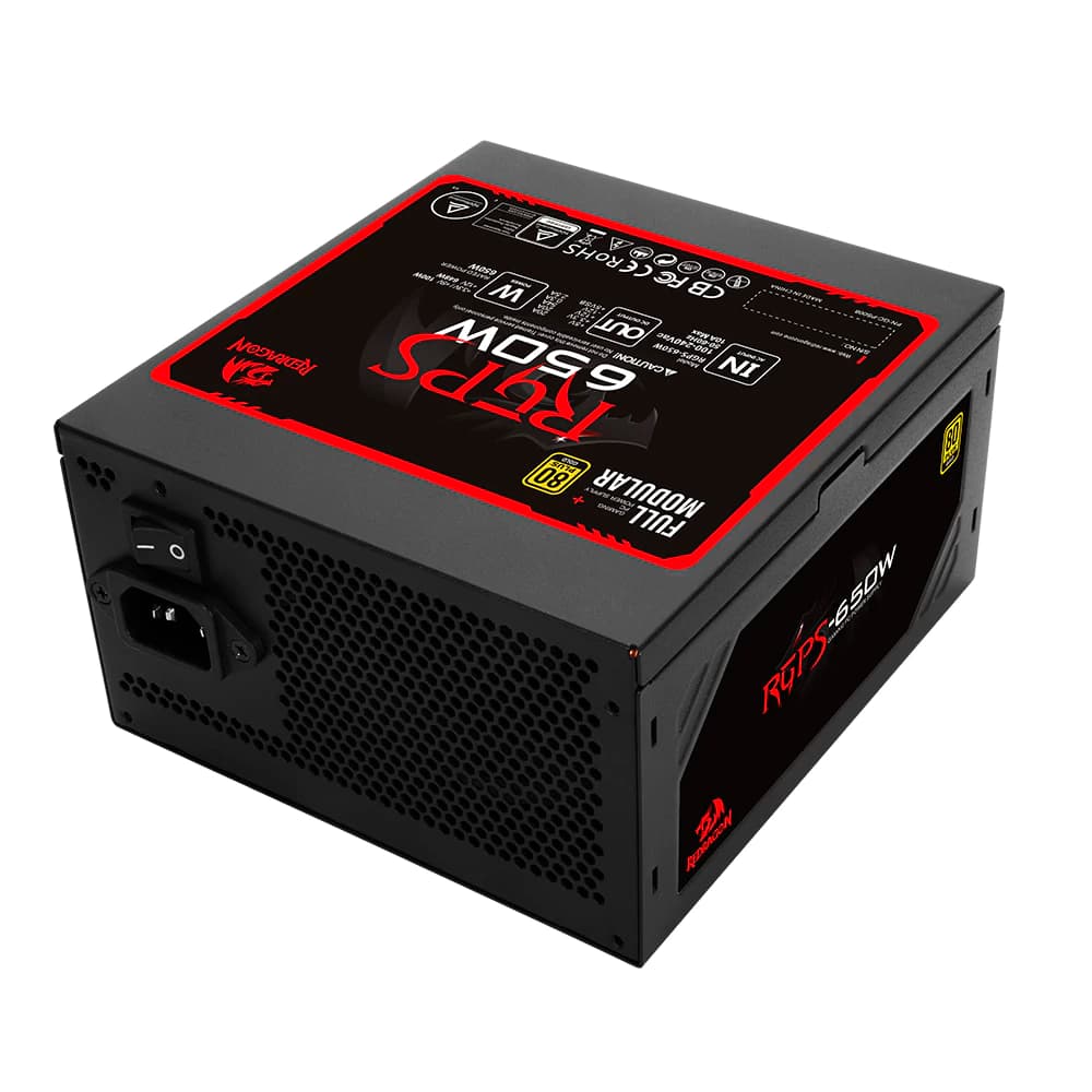 Fonte Real Redragon Rgps 650w 80 Plus Gold Modular - RGPS-650W