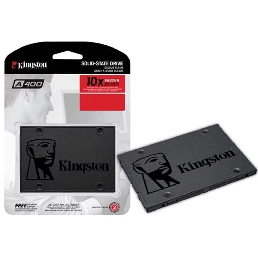 Ssd Kingston A400 Sata Iii 480gb Leituras: 500mb/S E Gravações: 450mb/S - SA400S37/480G
