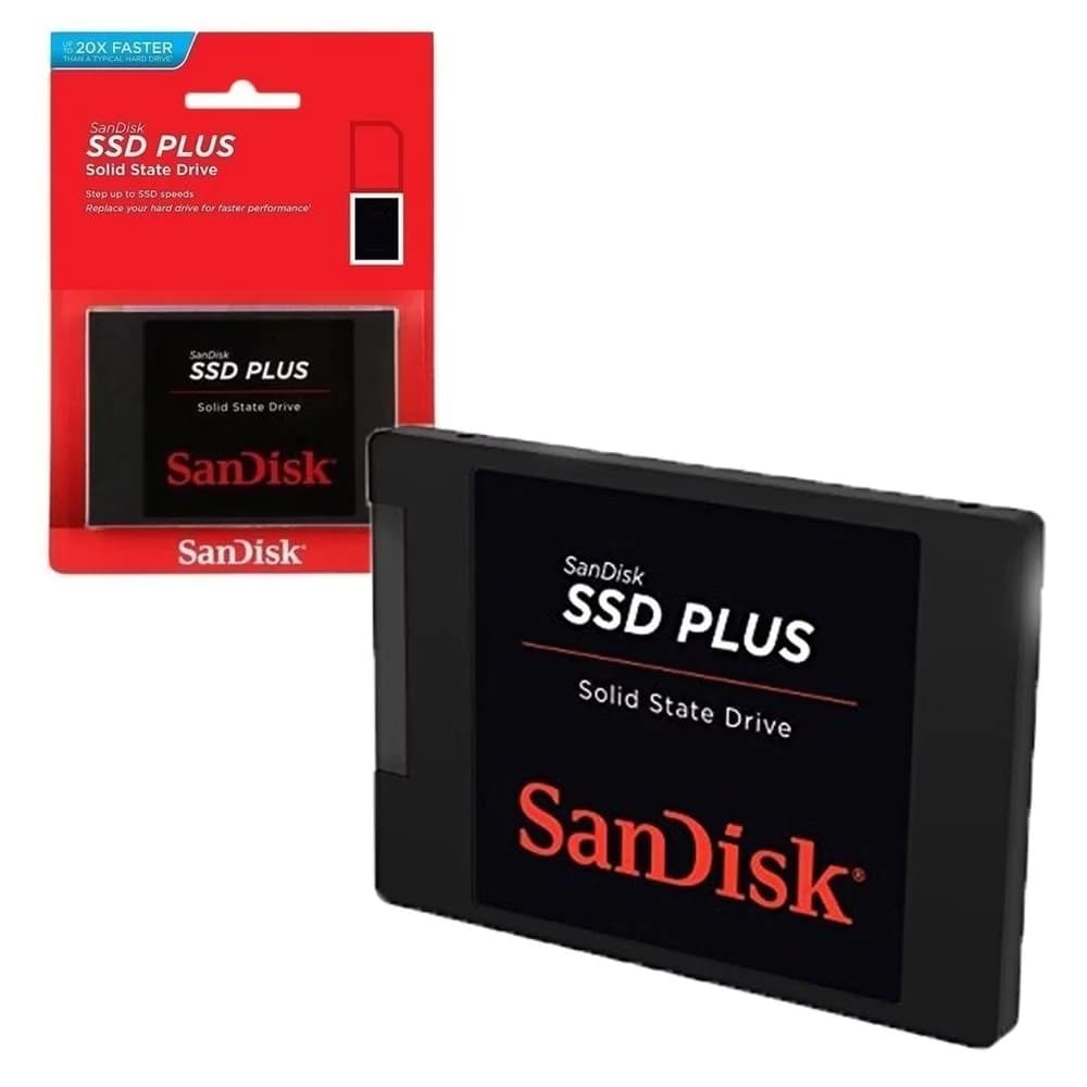 Ssd Sandisk Plus 240gb Sata Iii Leituras: 530mb/S E Gravações: 440mb/S - SDSSDA-240G-G26