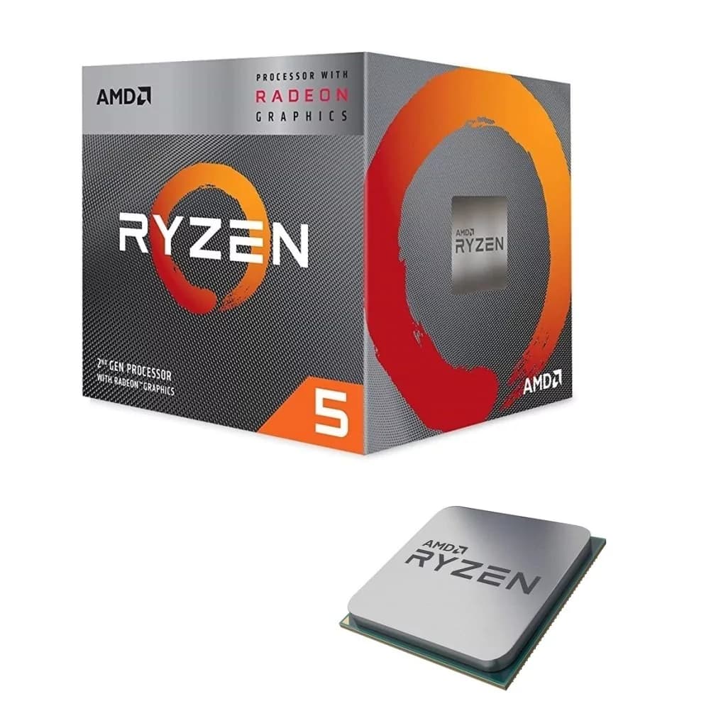 Processador Amd Ryzen 5 3400g, 3ª Geração, 4 Core 8 Threads, Cache 6mb, 3.7ghz (4.2ghz Max. Turbo) Am4, Radeon Rx Vega 11 Graphics - YD3400C5FHBOX