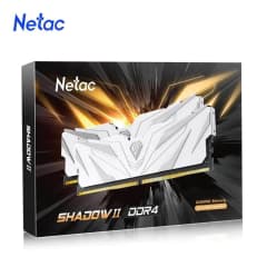 Netac Shadow II 16GB (2x8GB) DDR4 3200 Mhz, CL16, Branca (NSWWU1BD4163200LH8DP)