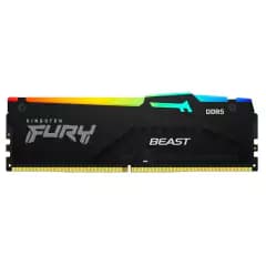 Memória Kingston Fury Beast, RGB, 32GB, 5200MHz, DDR5, CL40, Preto (KF552C40BBA-32)