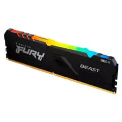 Memória Kingston Fury Beast, RGB, 8GB, 3200MHz, DDR4, CL16, Preto (KF432C16BBA/8)