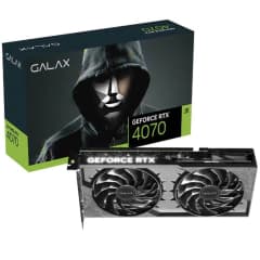 Galax NVIDIA GeForce RTX 4070 1-Click OC 2X V2, 12GB, GDDR6X, DLSS, Ray Tracing (47NOM7MDABXV)