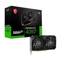 MSI NVIDIA GeForce RTX 4060 Ti VENTUS 2X BLACK OC, 8GB, GDDR6, DLSS, Ray Tracing (912-V515-064)