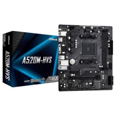 ASRock A520M-HVS, AMD AM4, Micro ATX, DDR4 (90-MXBE60-A0BAY1Z)