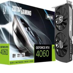 Zotac NVIDIA GeForce RTX 4060 Twin Edge OC, 8GB, GDDR6, DLSS, Ray Tracing (ZT-D40600E-10M)