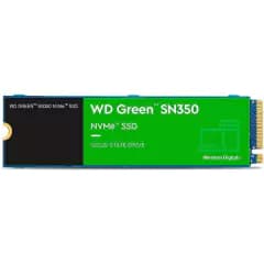 SSD 1 TB WD Green SN350, M.2 2280, PCIe, NVMe, Leitura: 3200MB/s e Gravação: 2500MB/s (WDS100T3G0C)