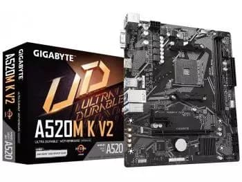 Placa Mãe Gigabyte A520M K V2 (Socket AM4/AMD A520/M.2)