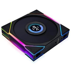 Cooler para Gabinete Lian Li UNIFAN TL LCD 120 RGB 120mm Reverse Blade Preto - 12RTLLCD1B