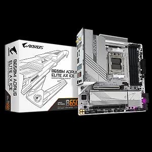 Placa Mãe Gigabyte B650M AORUS ELITE AX ICE DDR5 AM5 MATX