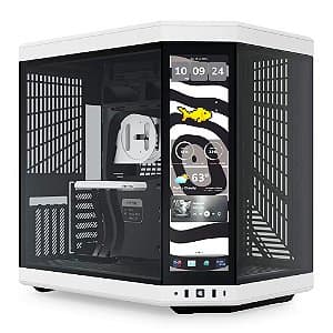 Gabinete Gamer HYTE Y70 Touch Infinite Pitch Tela Touch 14.9 C/ Cabo Riser Usb Type-C Panda - CS-HYTE-Y70TTI-WB