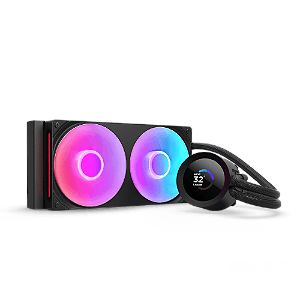 Water Cooler NZXT Kraken Plus 240 RGB LCD 1.54 Pol 240mm Preto - RL-KR240-B2