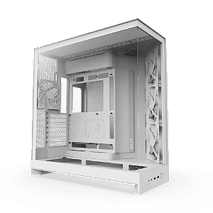 Gabinete NZXT H9 Flow Dual Chamber Vidro Temperado Branco - CM-H92FW-01