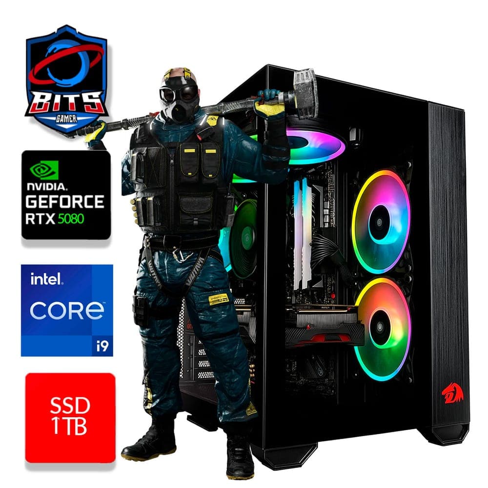 PC Gamer Bits 2025 - Intel i9 14900K, 32GB, SSD 1TB NVMe, Vídeo GeForce RTX 5080 16GB, Windows 11 Professional