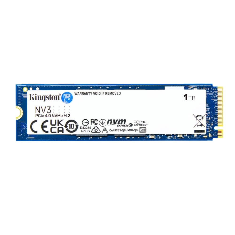 SSD M.2 1TB Kingston NV3 - NVMe - Leitura 6000MB/s - Gravação 4000MB/s - SNV3S/1000G