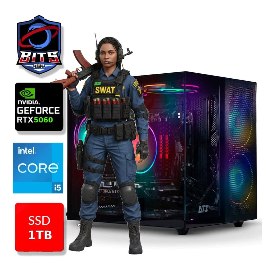 PC Gamer Bits 2026 - Intel Core Ultra 5 245KF, 32GB, SSD 1TB NVMe, Vídeo GeForce RTX 5060 8GB - Windows 11 Professional