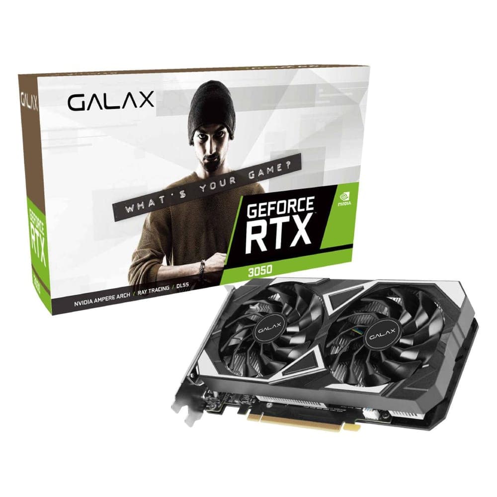Placa de Vídeo GeForce RTX 3050 6GB GDDR6 96bits - 1-Click OC EX - Galax - 35NRLDHP90DV