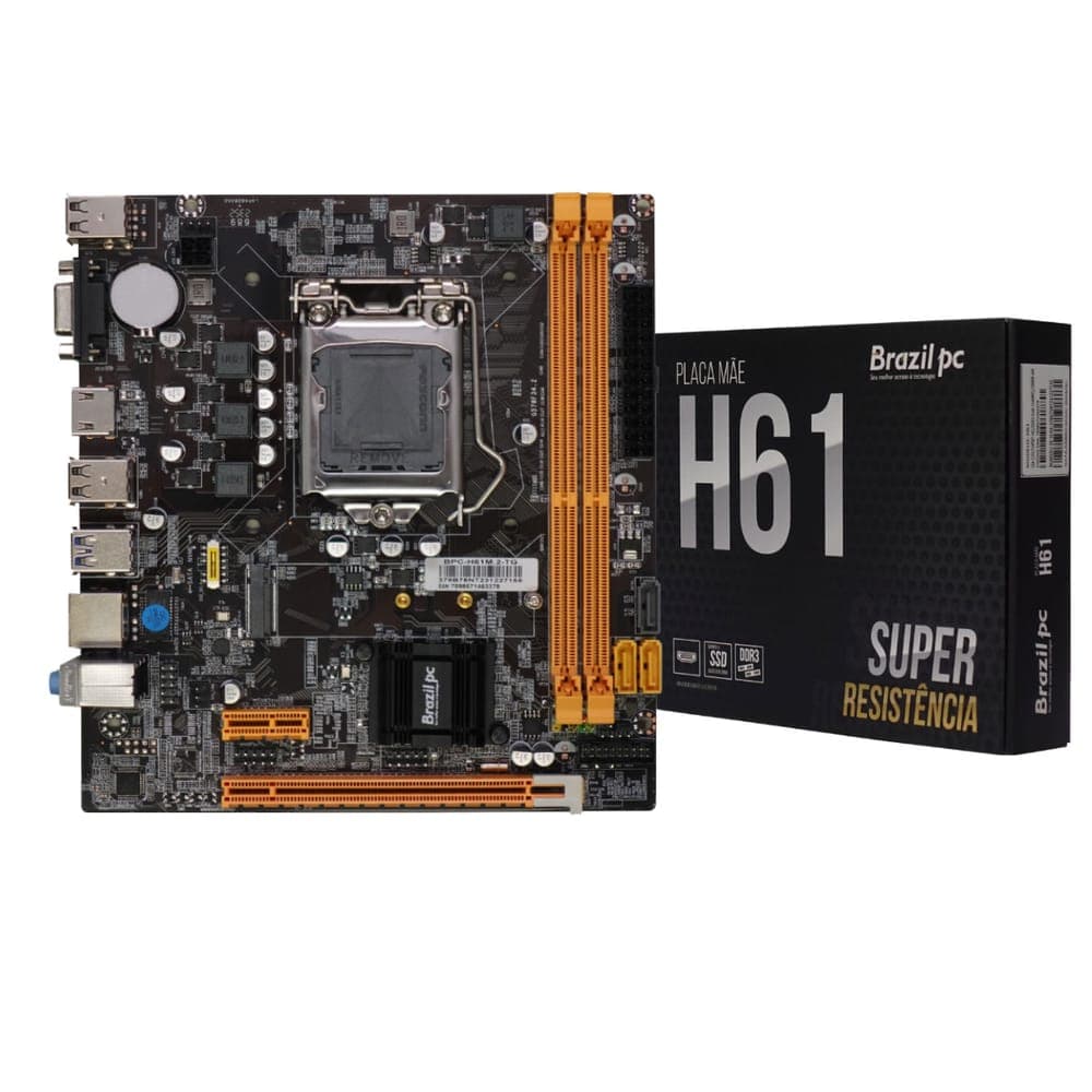 Placa Mãe BPC-H61M.2-TG (LGA 1155 - DDR3) - Chipset Intel H61 - Slot M.2 - USB 3.0 - HDMI/VGA - Micro ATX