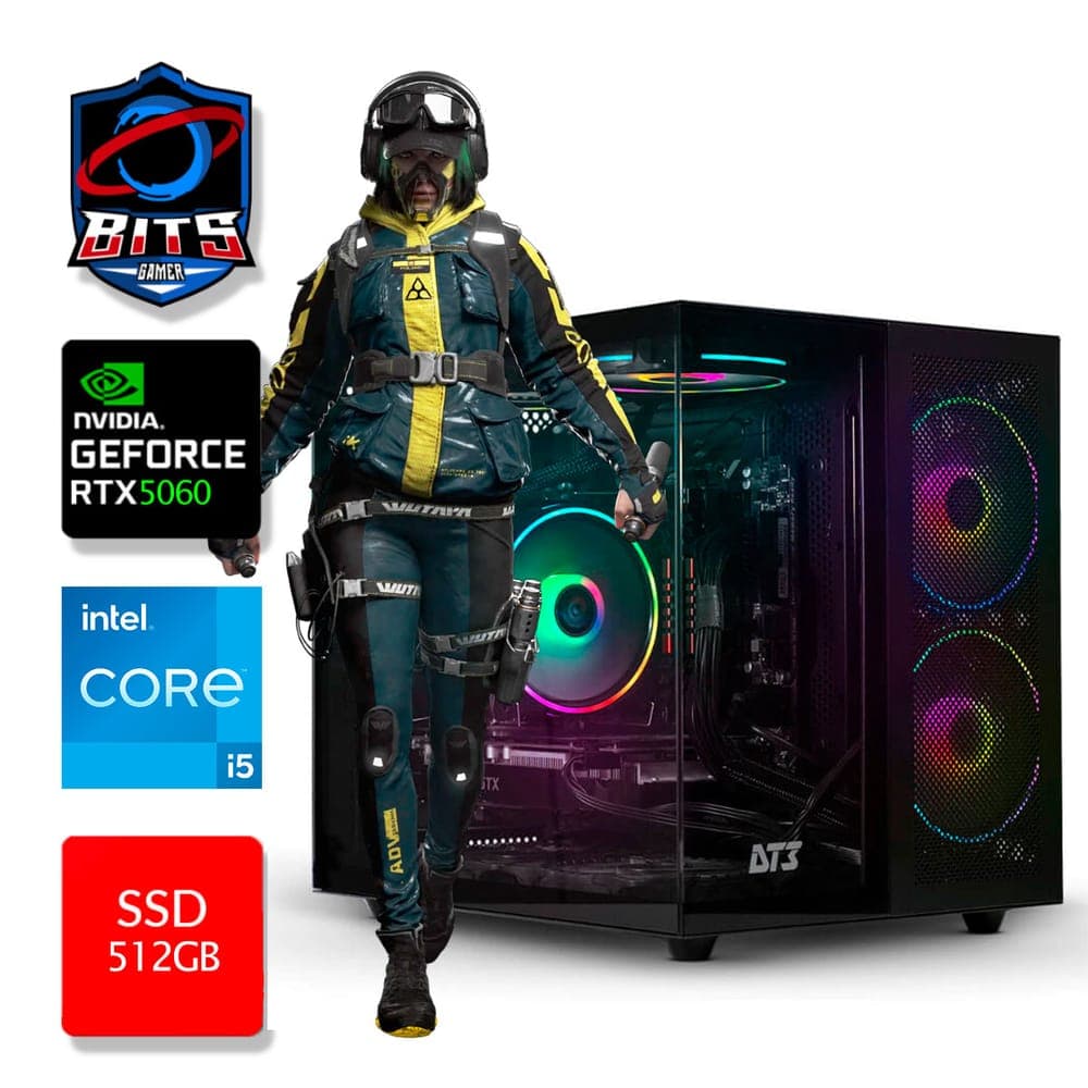 PC Gamer Bits 2026 - Intel Core Ultra 5 245KF, 16GB, SSD 512GB NVMe, GeForce RTX 5060 8GB, Windows 11 Professional