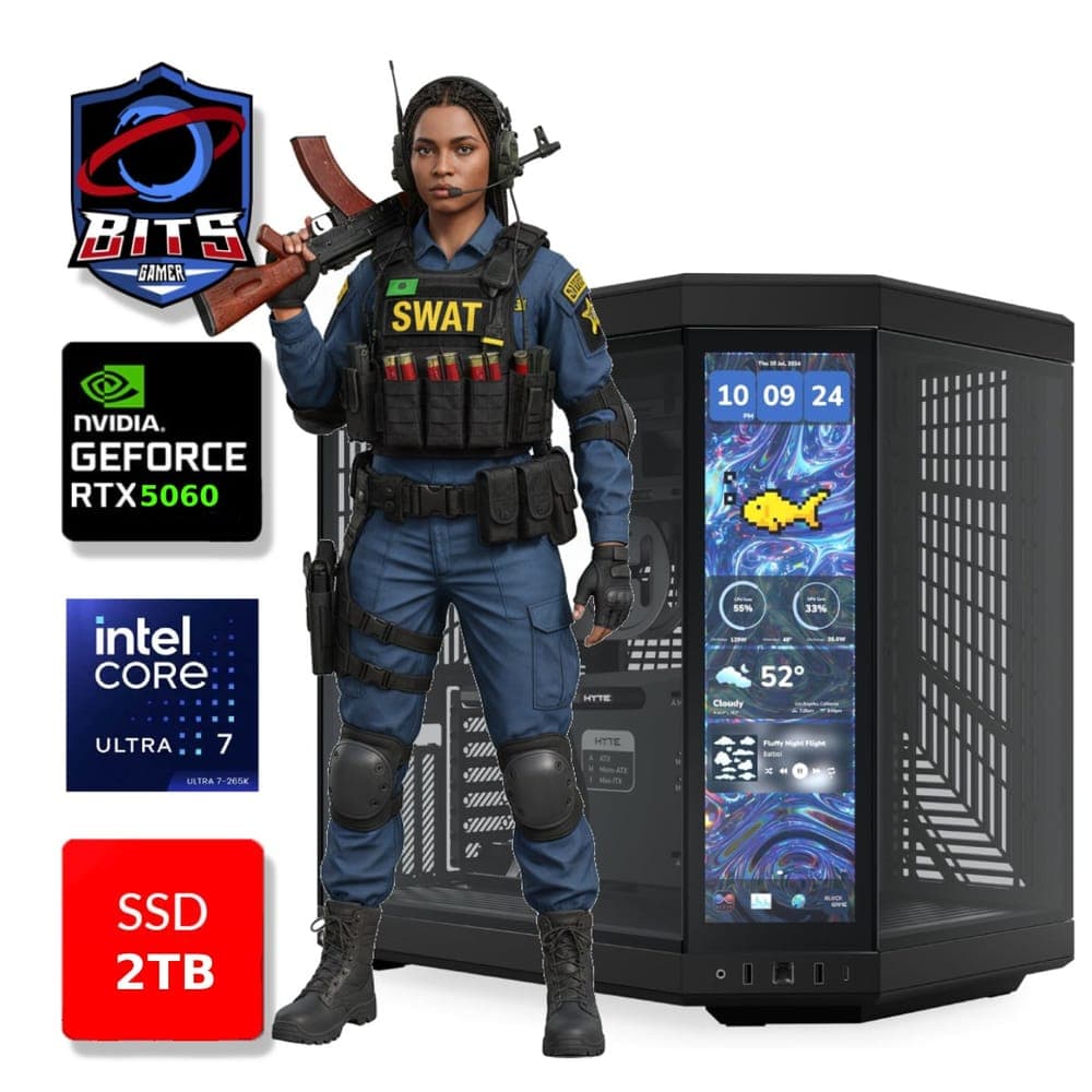 PC Gamer Bits 2026 - Intel Ultra 7 265KF, 64GB, SSD 2TB NVMe, Vídeo GeForce RTX 5060 8GB - Windows 11 Professional