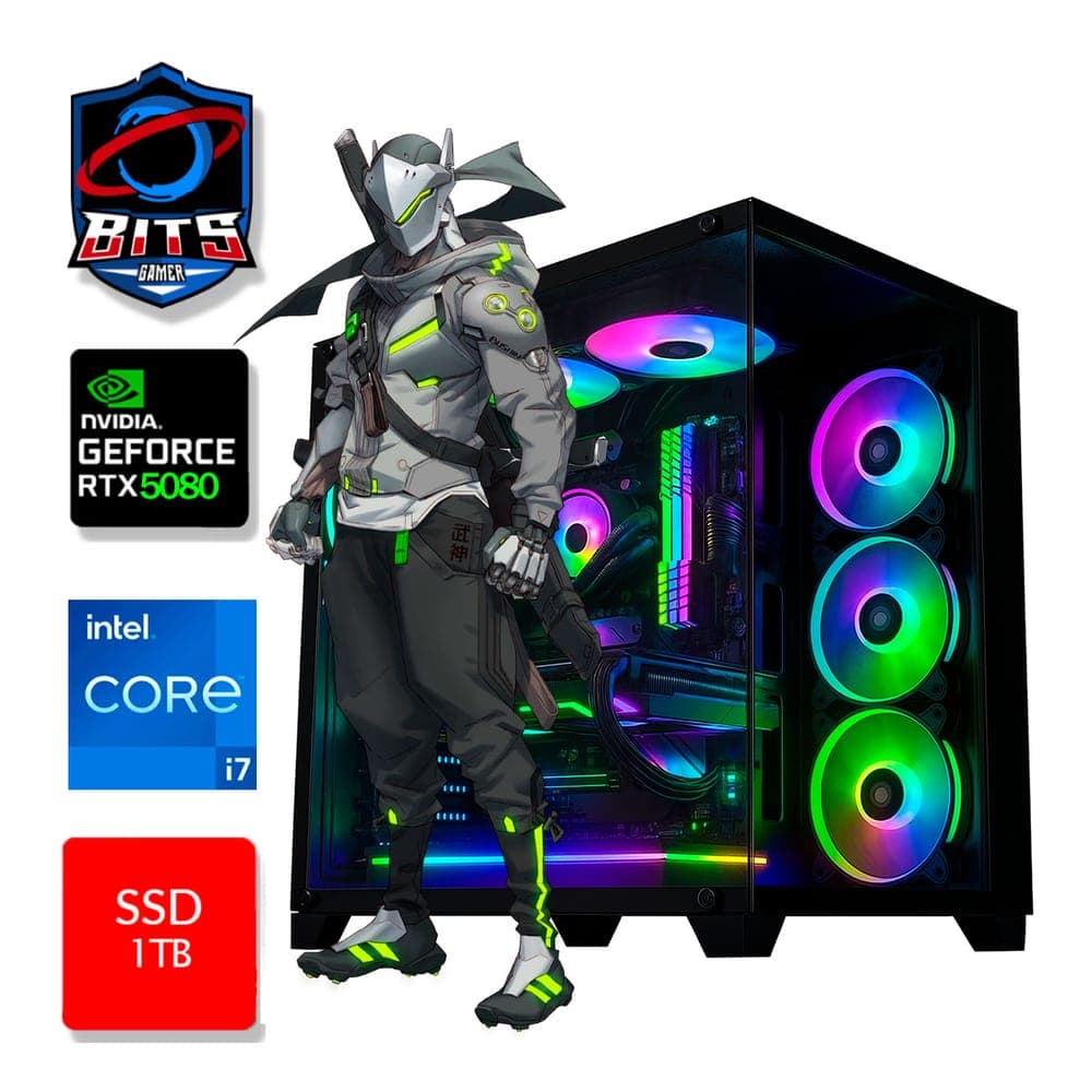PC Gamer Bits 2025 - Intel i7 14700F, 16GB, SSD 1TB NVMe, Video GeForce RTX 5080 16GB, Windows 11 Professional