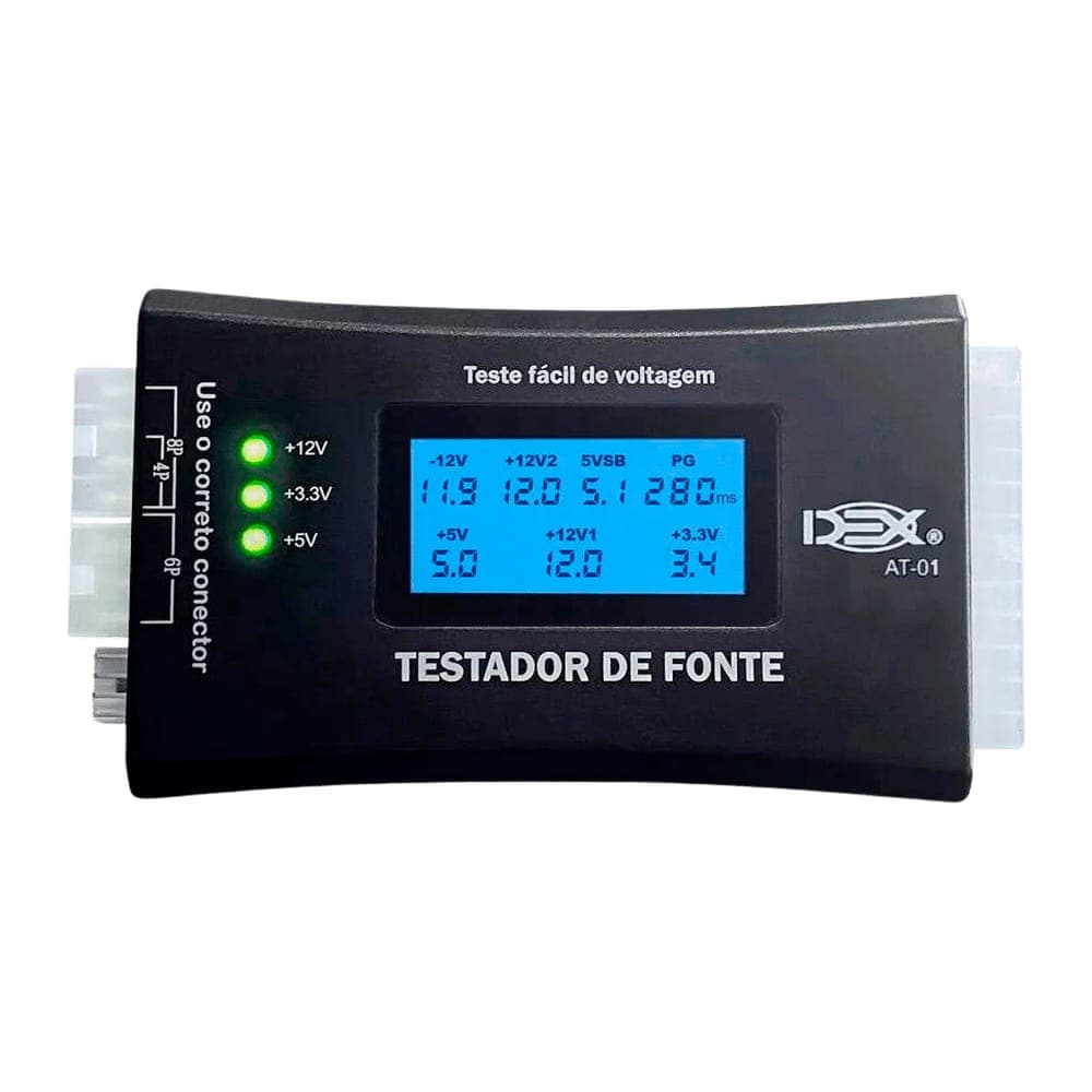 Testador de Fonte ATX - Compatível com BTX E ITX - AT-01