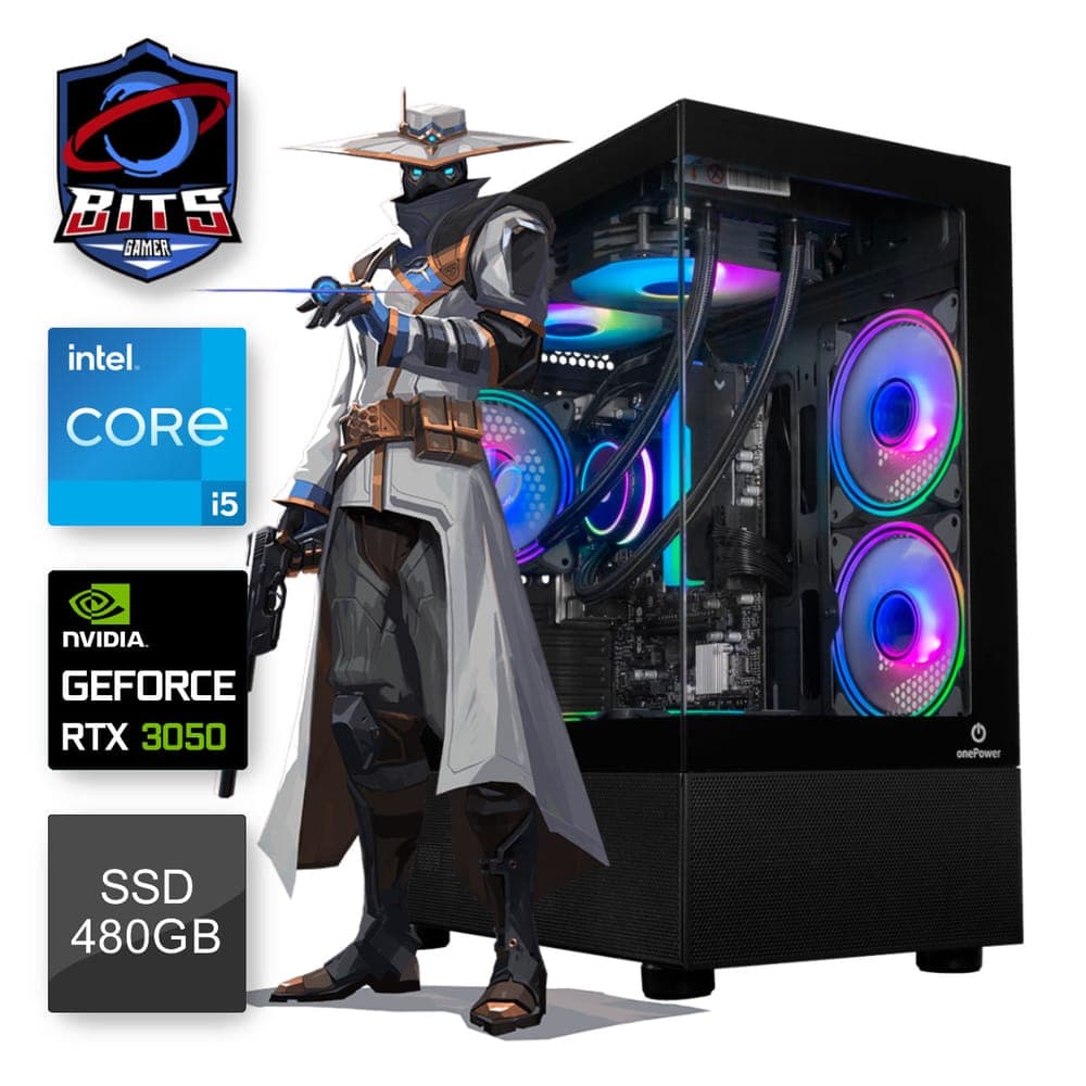 PC Gamer Bits 2025 - Intel i5 12400F, 16GB, SSD 480GB, Video Geforce RTX 3050
